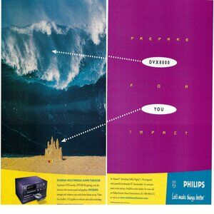 1998 Phillips DVX8000 Multimedia Home Theater Vintage Magazine Print Ad/Poster